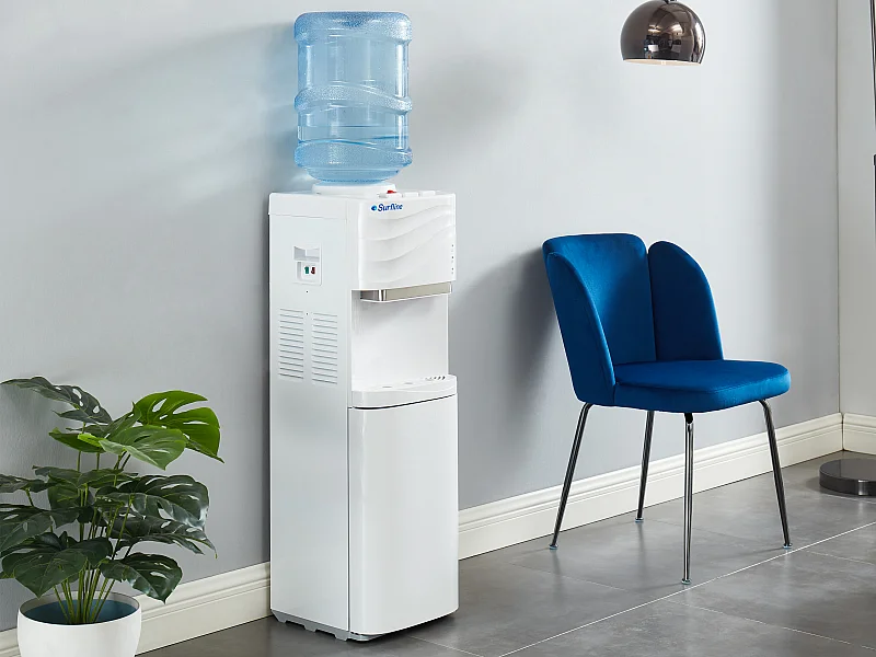 Flaschenwasserspender - Warmes/kaltes Wasser - 12 /18 L - Weiß - FORTEX