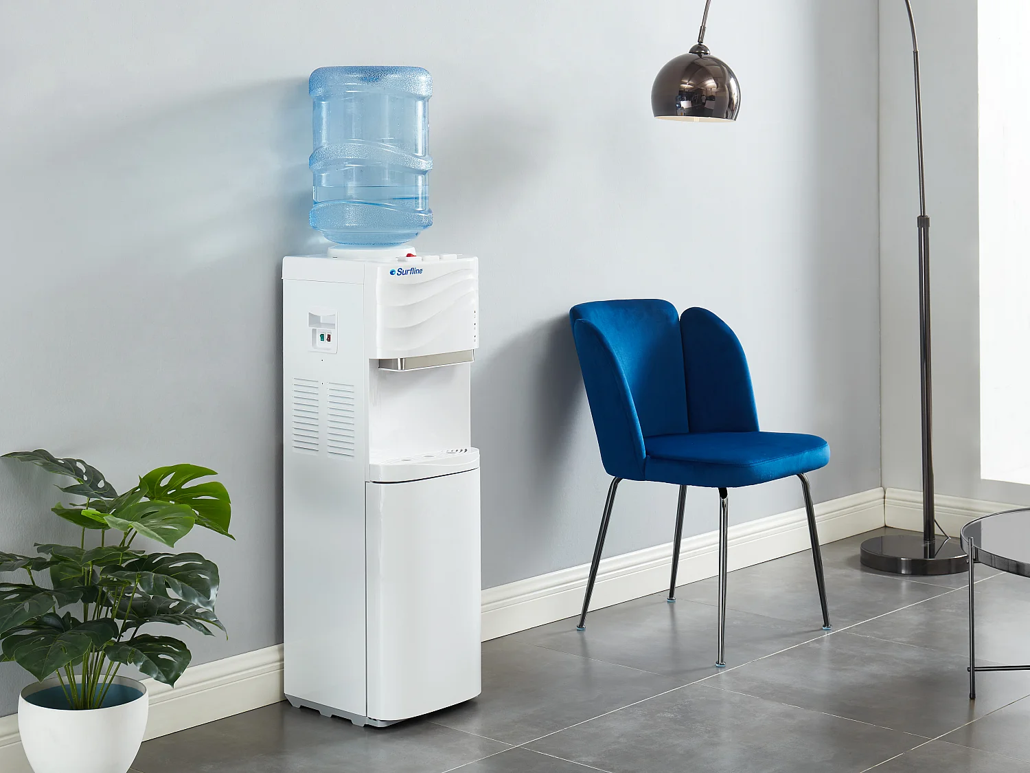 Fontaine à eau bonbonne - eau froide/chaude - 11 /18L - Blanc - FORTEX