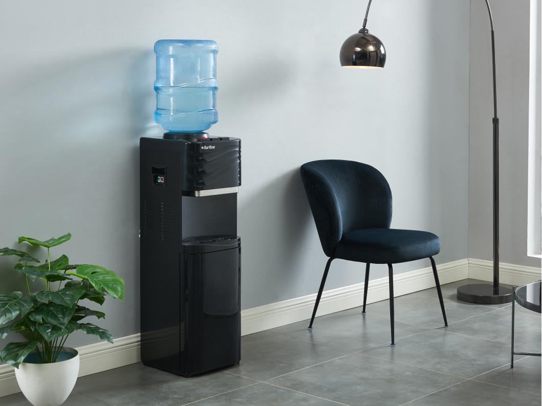 Fontaine à eau bonbonne - eau froide/chaude - 11 /18L - Noir - FORTEX
