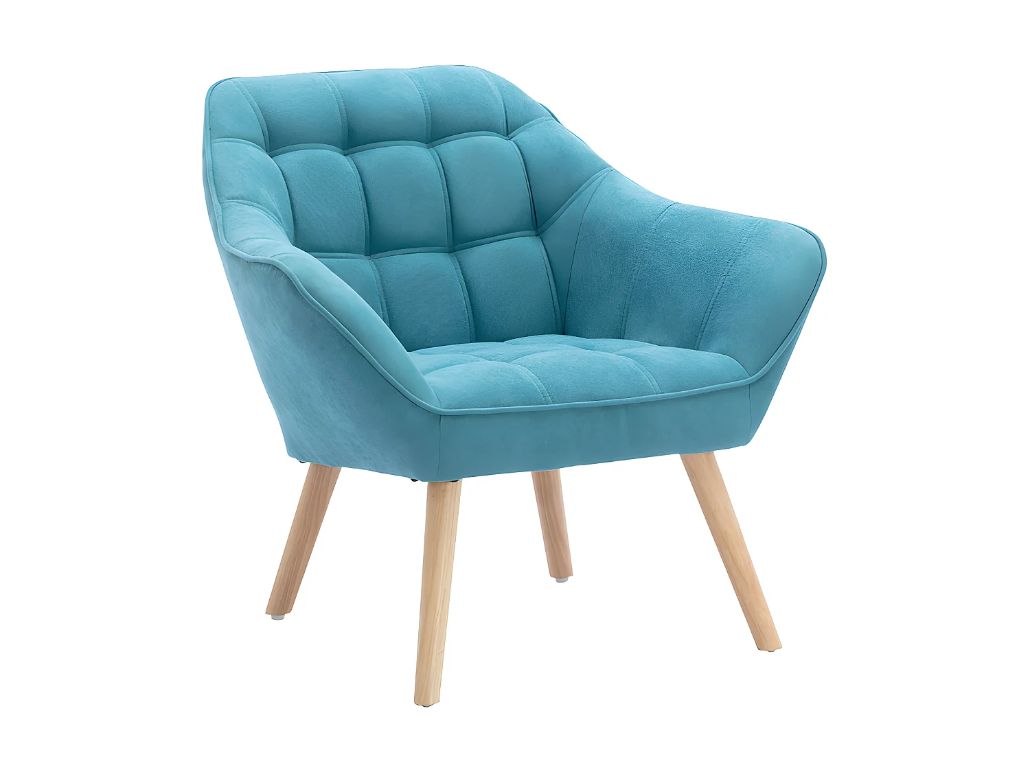 Divano 2 posti e poltrona in Tessuto Blu - CASERTA