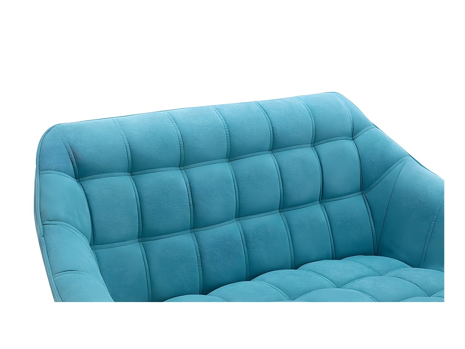 Divano 2 posti e poltrona in Tessuto Blu - CASERTA