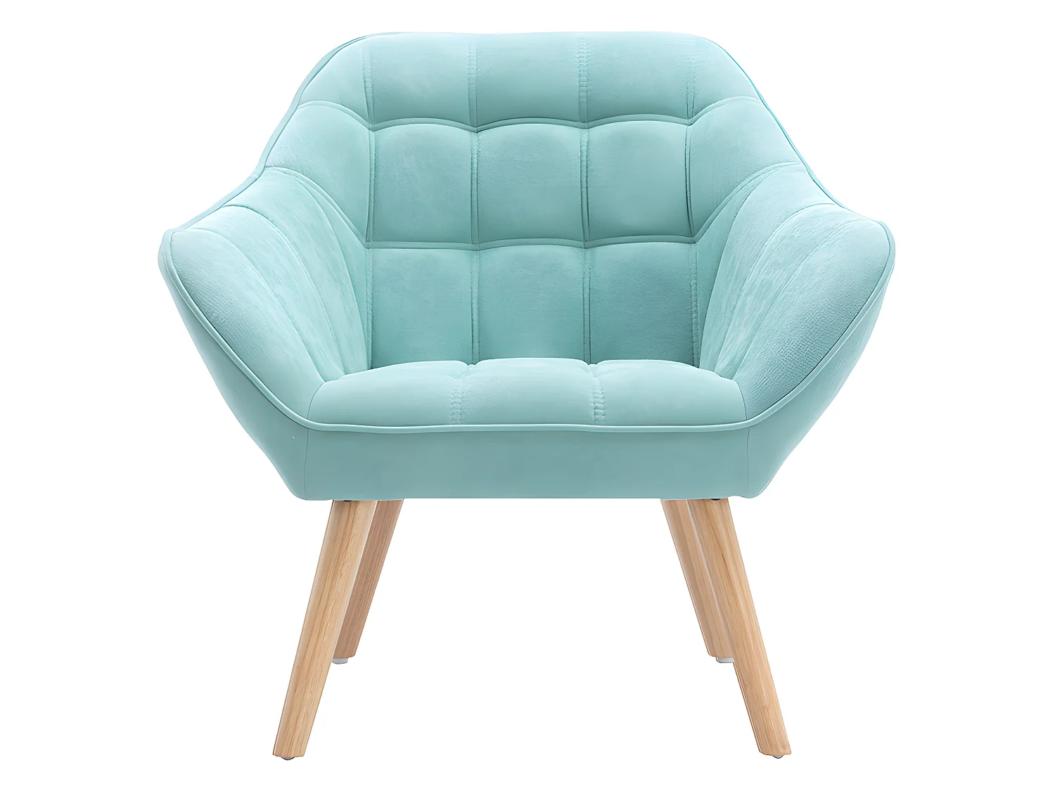 Divano 2 posti e poltrona in Tessuto Verde acqua - CASERTA