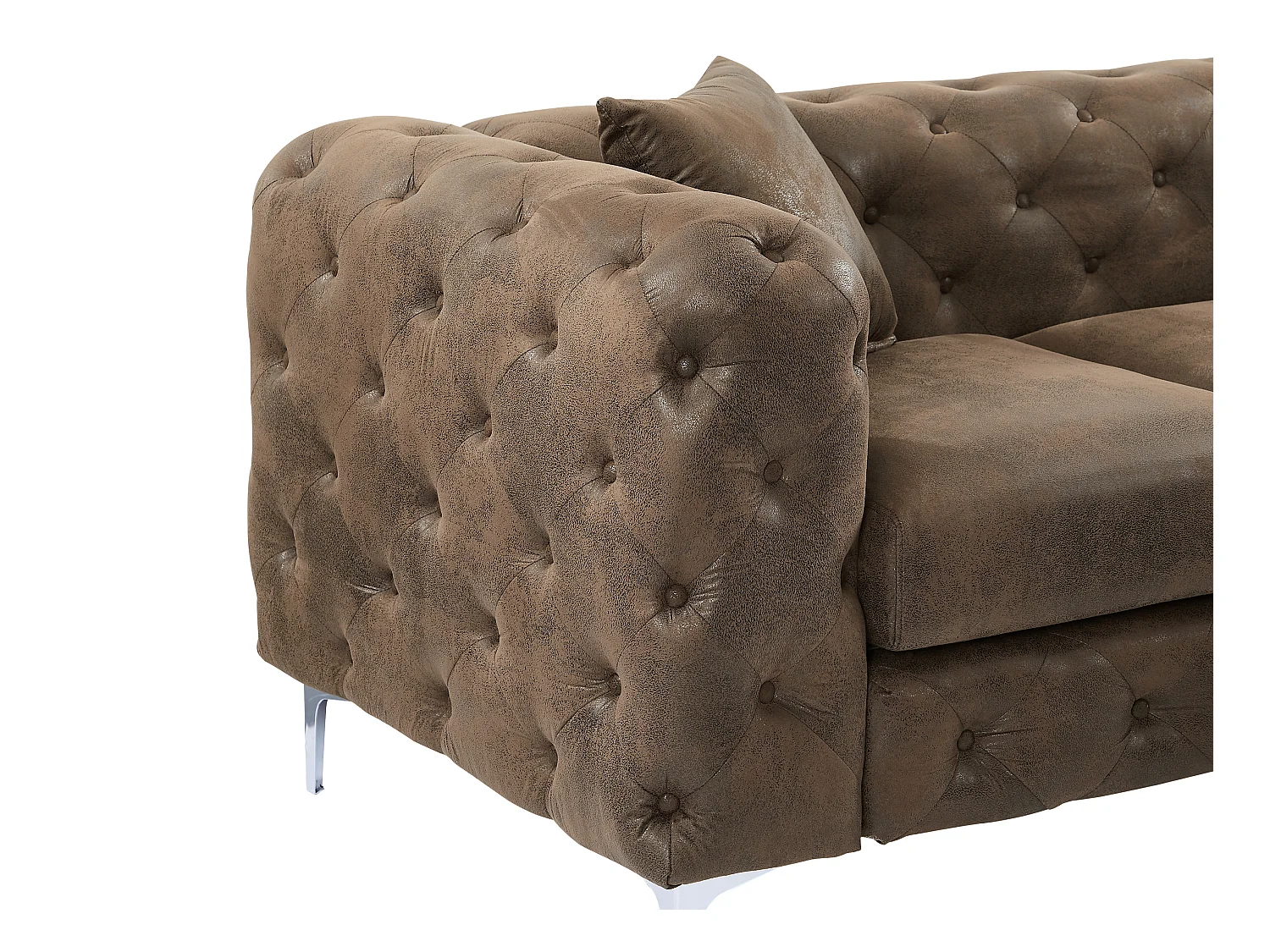 Driezits-Chesterfieldbank van microvezel met verouderd leereffect EDWINA