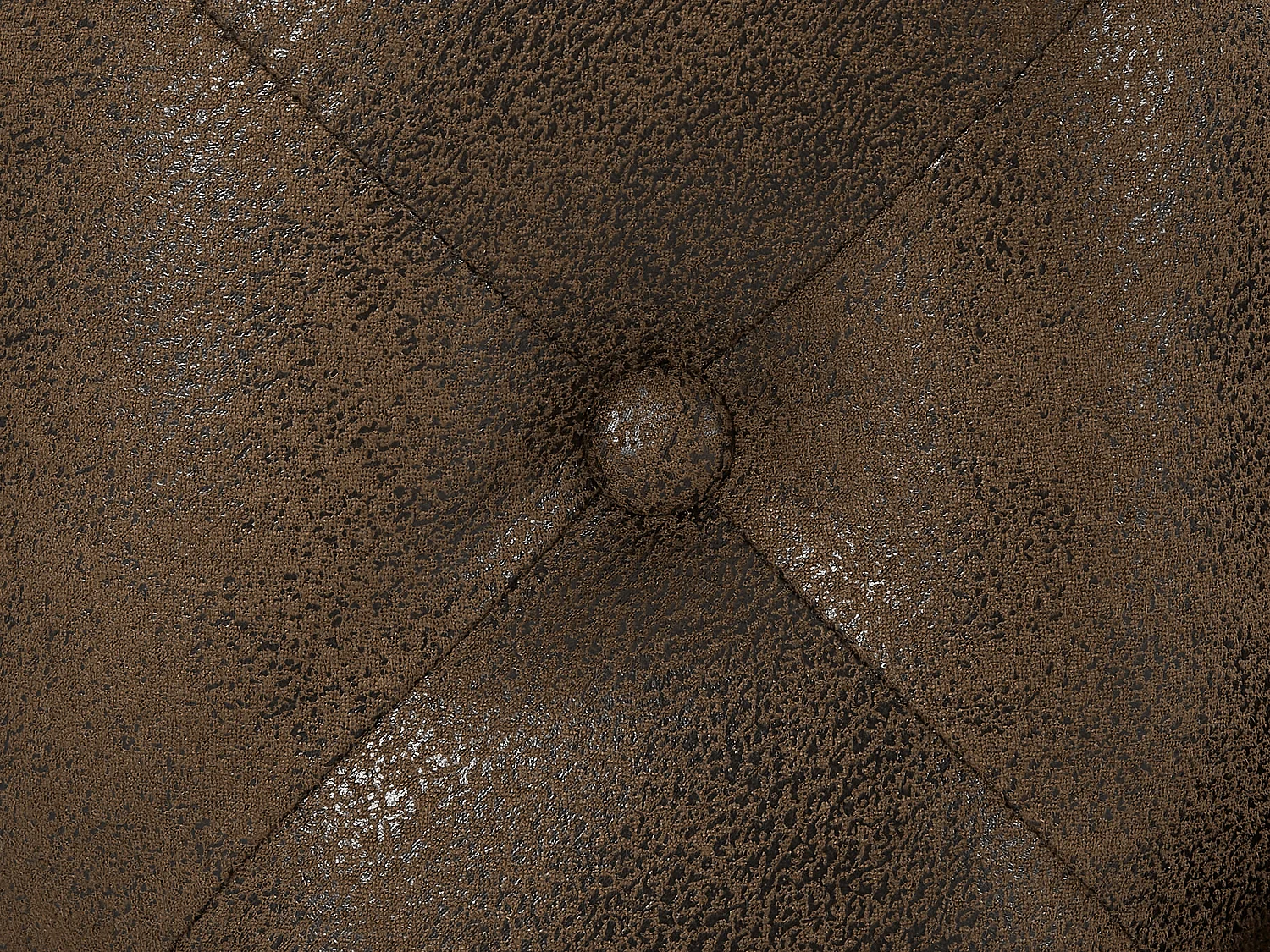 Canapé 3 places chesterfield en microfibre aspect cuir vieilli EDWINA