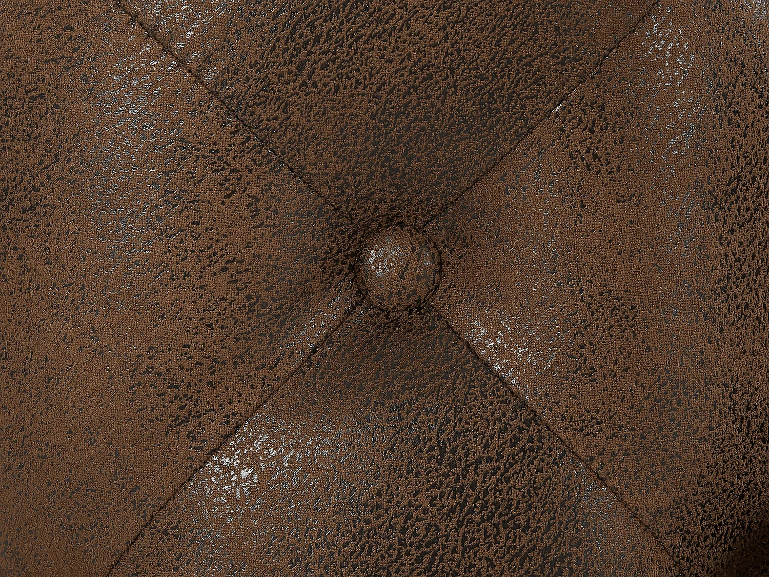 Chesterfield-poef van microvezel met verouderd leereffect EDWINA