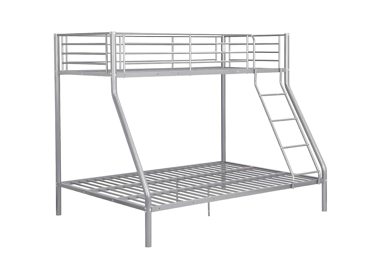 Lits superposés ELEVATIO IV - 90 et 140 x 190 cm - Acier - Argent + matelas