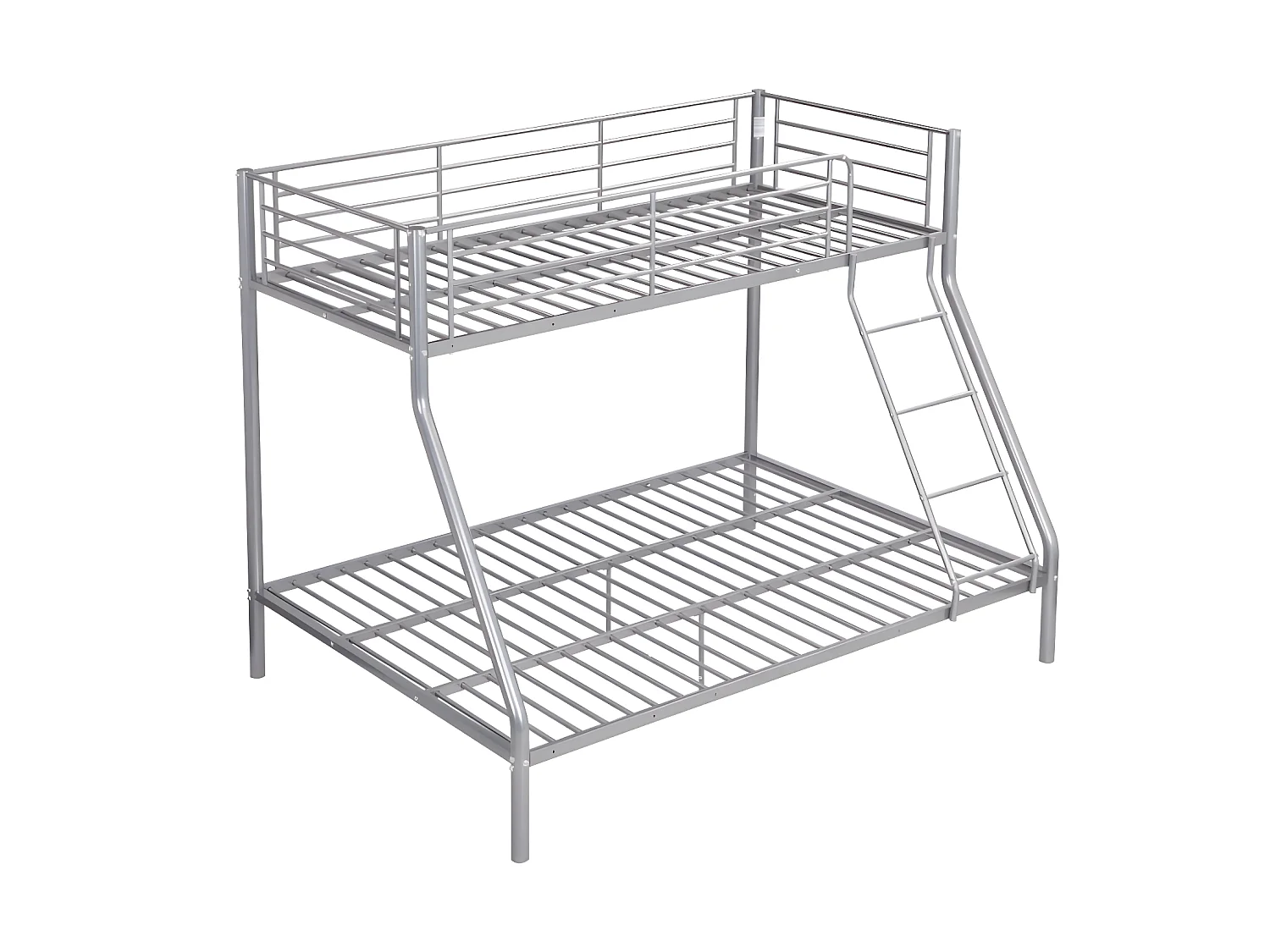 Lits superposés ELEVATIO IV - 90 et 140 x 190 cm - Acier - Argent + matelas