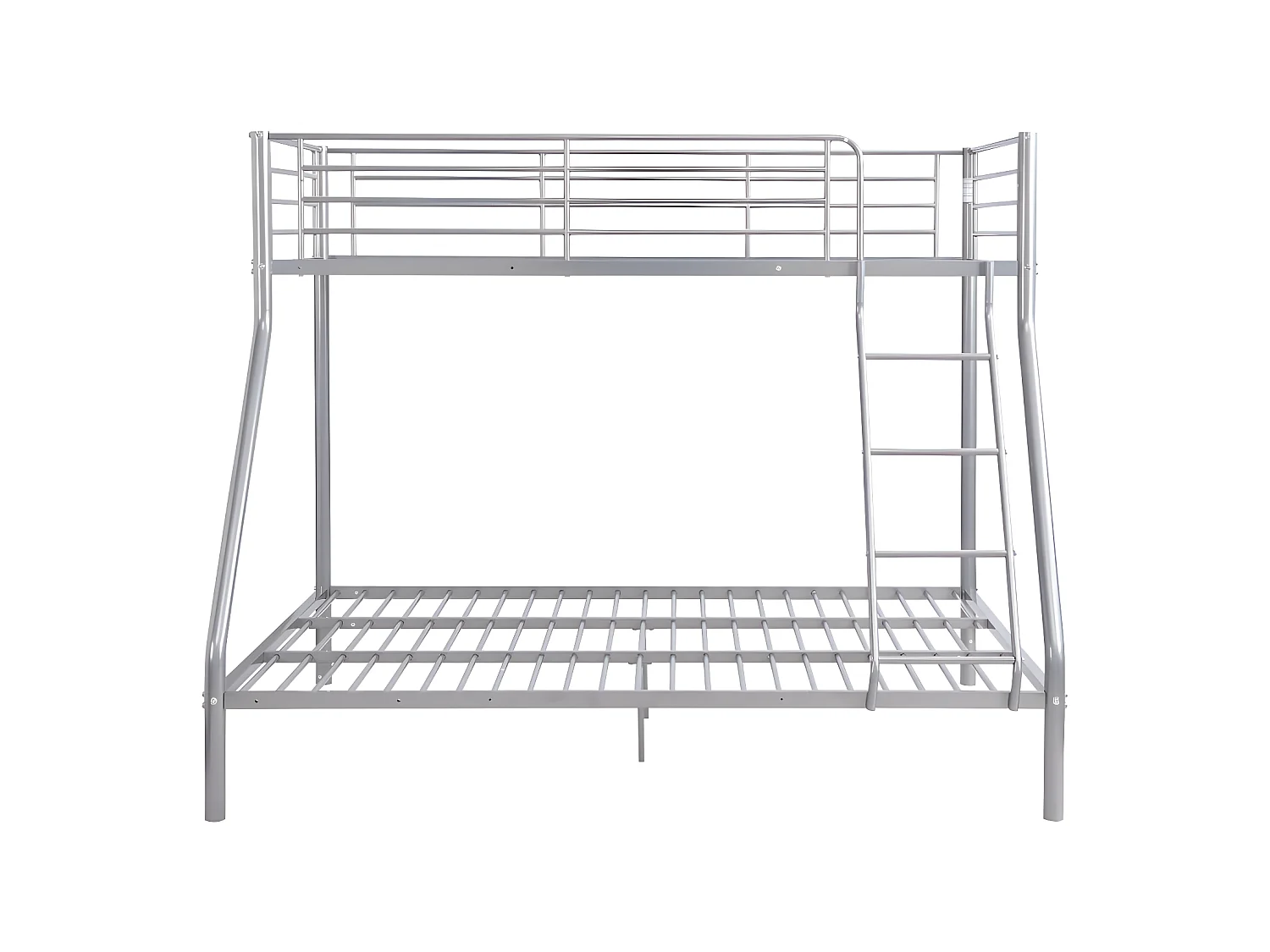 Lits superposés ELEVATIO IV - 90 et 140 x 190 cm - Acier - Argent + matelas