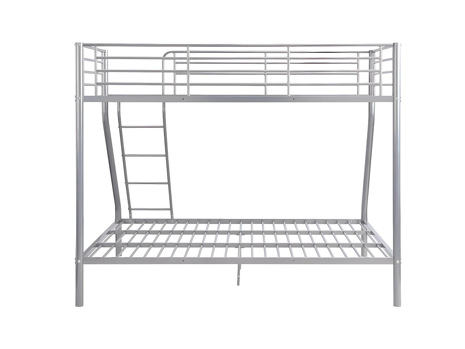 Lits superposés ELEVATIO IV - 90 et 140 x 190 cm - Acier - Argent + matelas