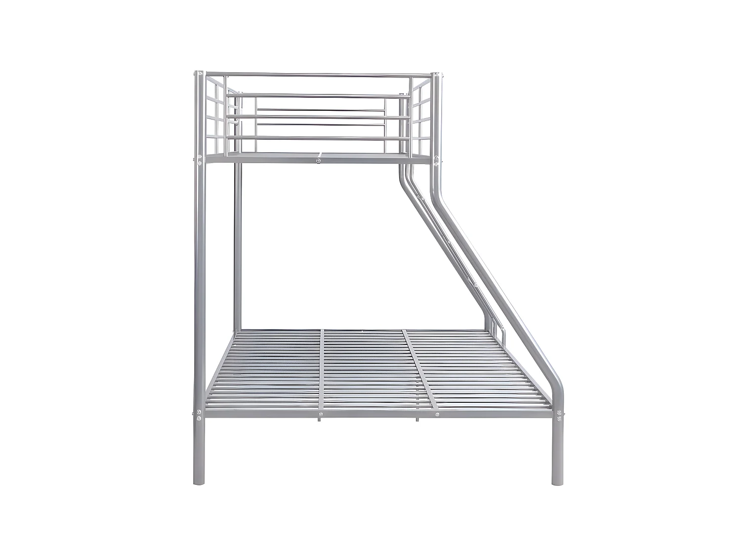 Lits superposés ELEVATIO IV - 90 et 140 x 190 cm - Acier - Argent + matelas