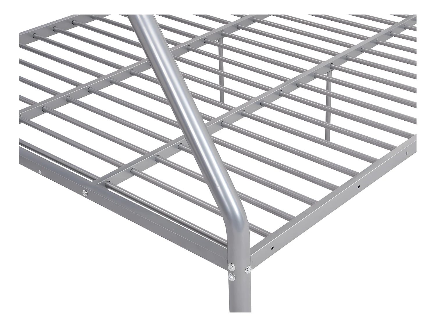 Lits superposés ELEVATIO IV - 90 et 140 x 190 cm - Acier - Argent + matelas
