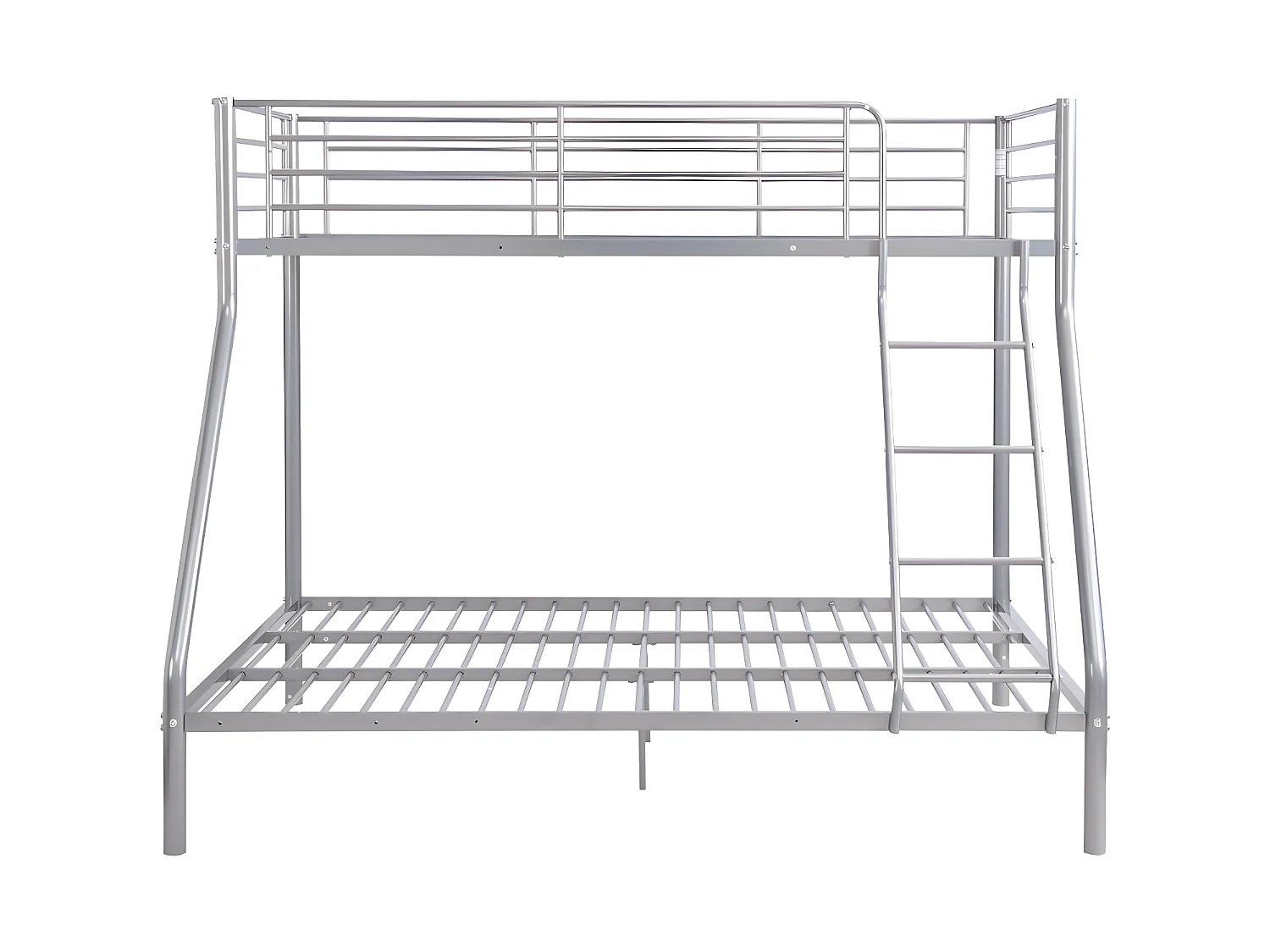 Lits superposés ELEVATIO IV - 90 et 140 x 190 cm - Acier - Argent + matelas