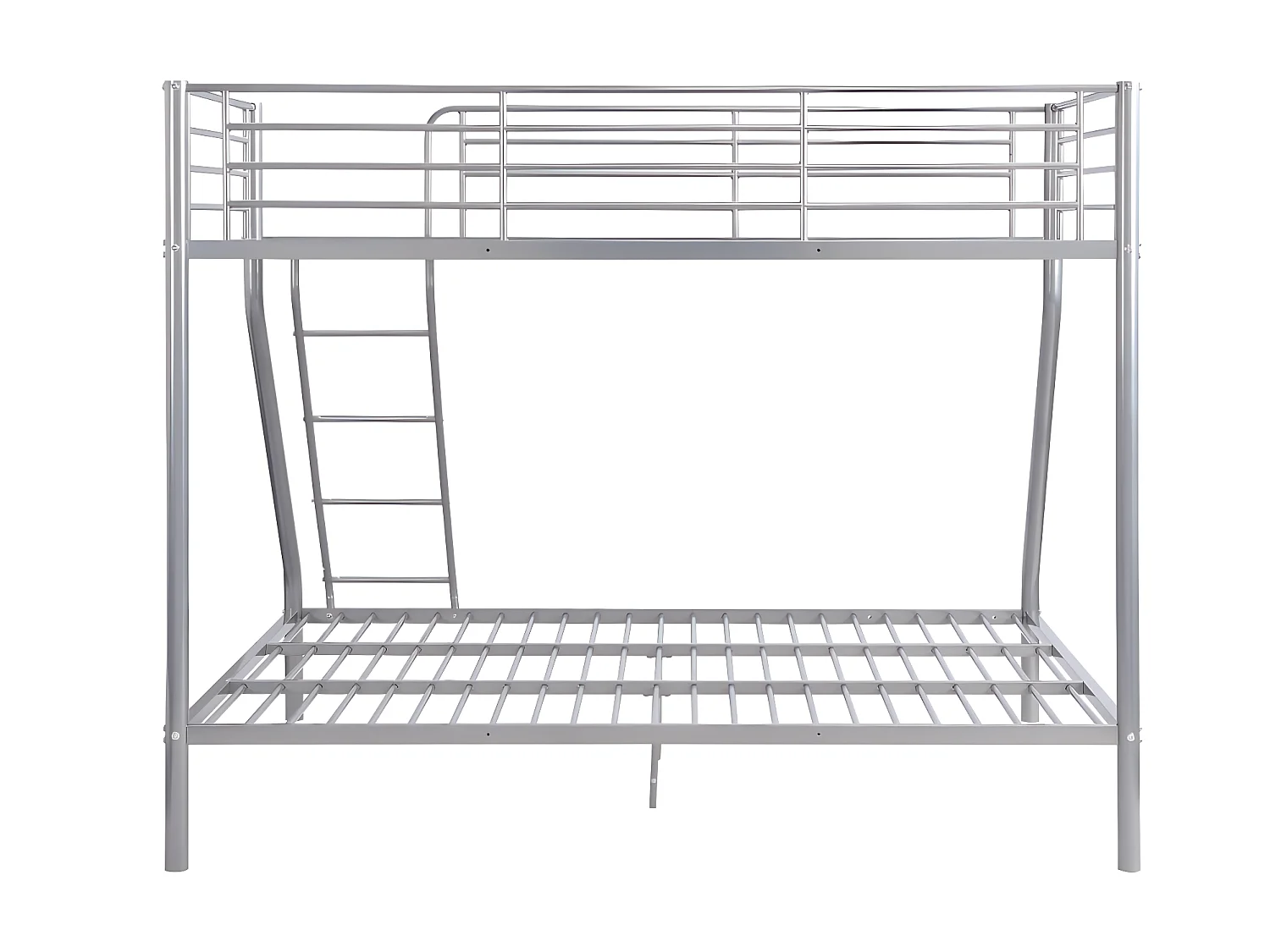 Lits superposés ELEVATIO IV - 90 et 140 x 190 cm - Acier - Argent + matelas