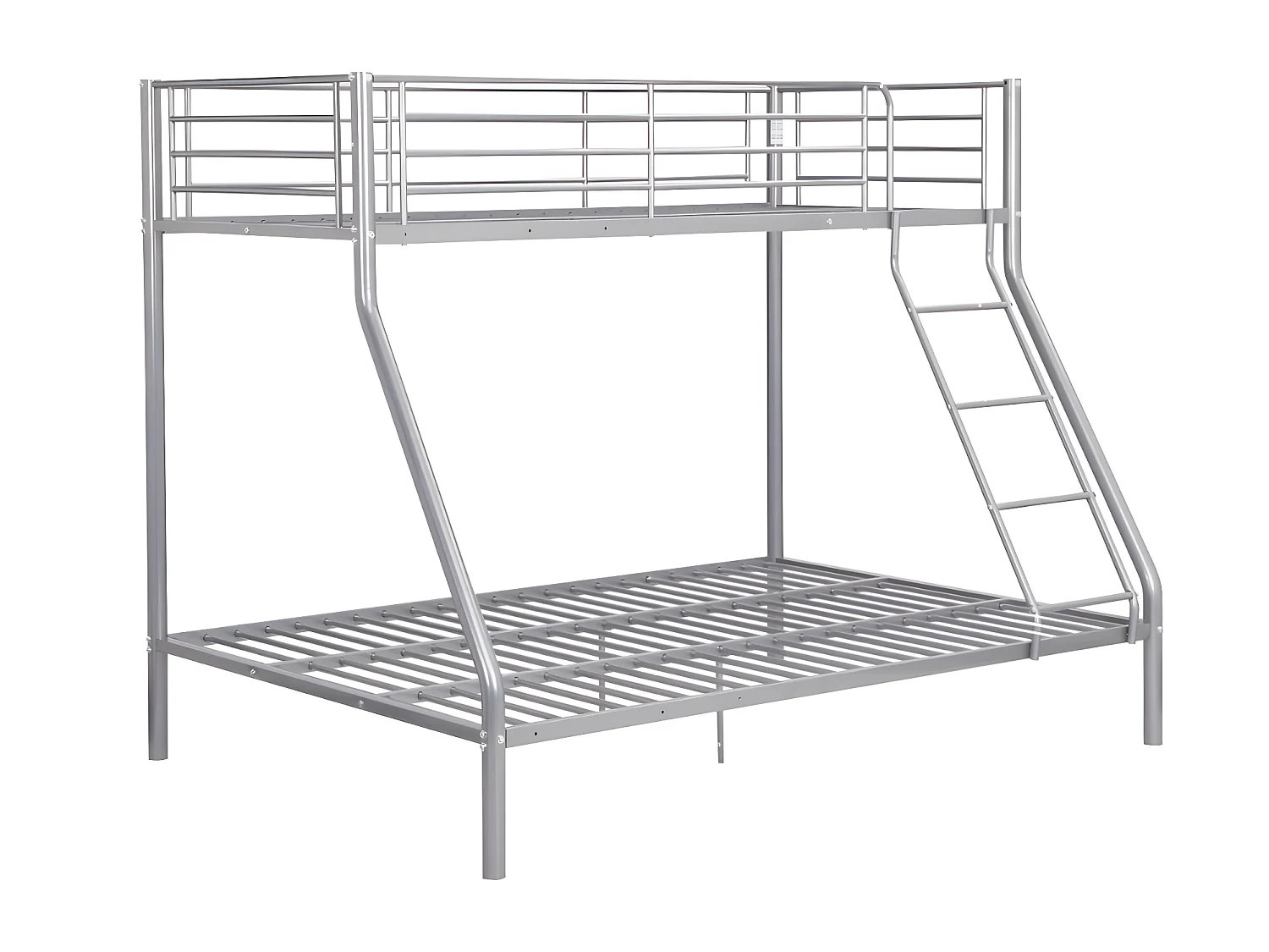 Lits superposés ELEVATIO IV - 90 et 140 x 190 cm - Acier - Argent + matelas