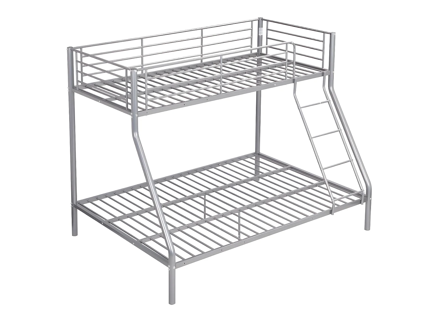 Lits superposés ELEVATIO IV - 90 et 140 x 190 cm - Acier - Argent + matelas