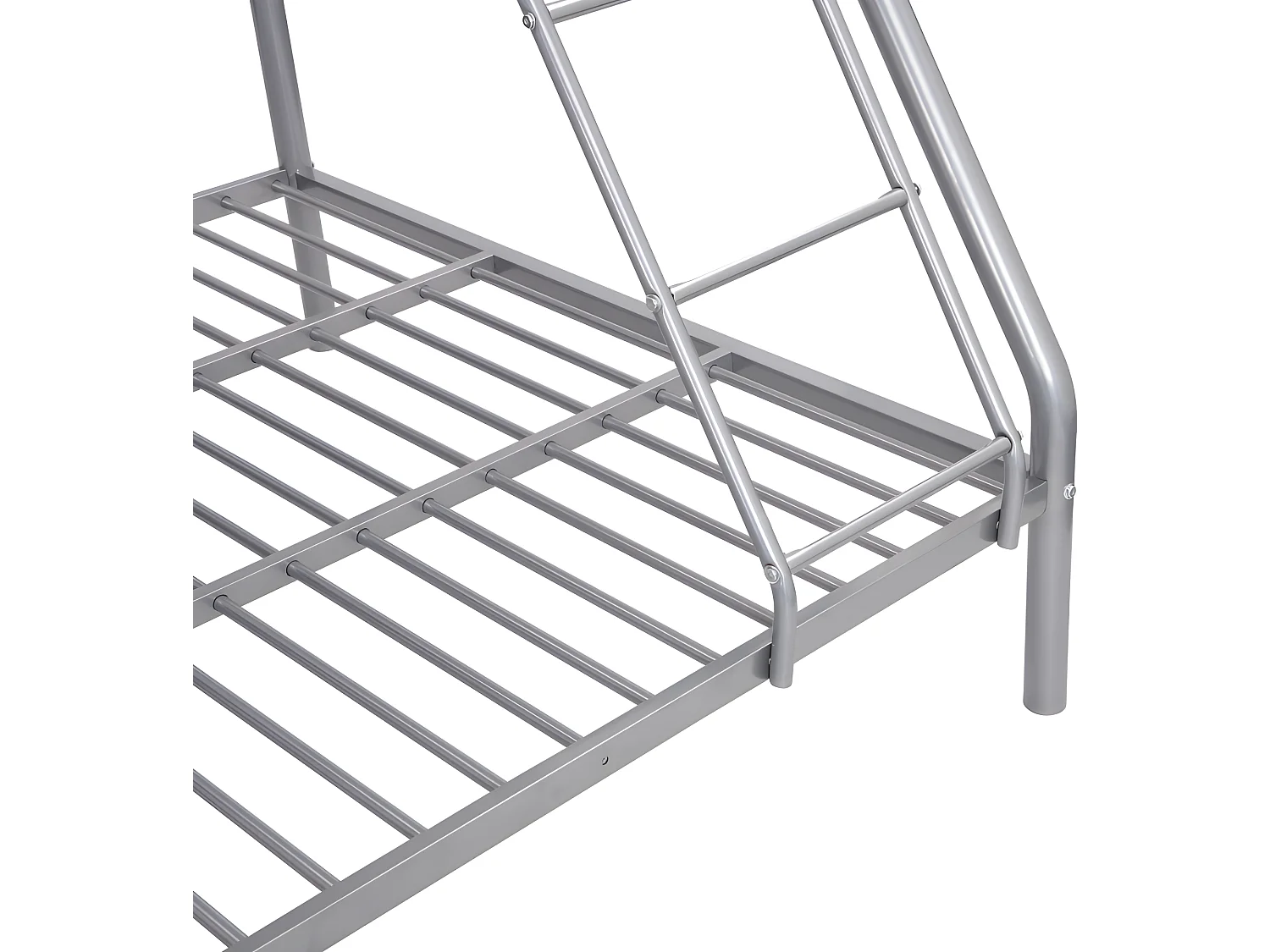 Lits superposés ELEVATIO IV - 90 et 140 x 190 cm - Acier - Argent + matelas