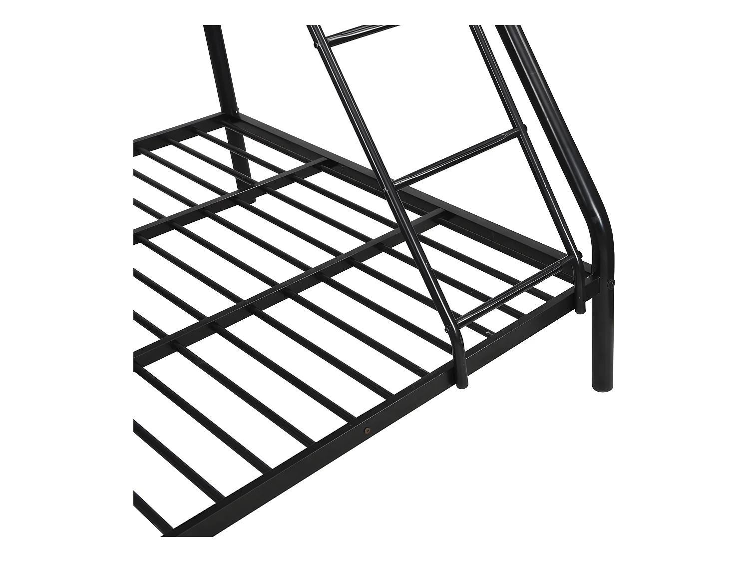 Etagenbett + Matratze - 90 & 140 x 190 cm - Stahl - Schwarz - ELEVATIO IV