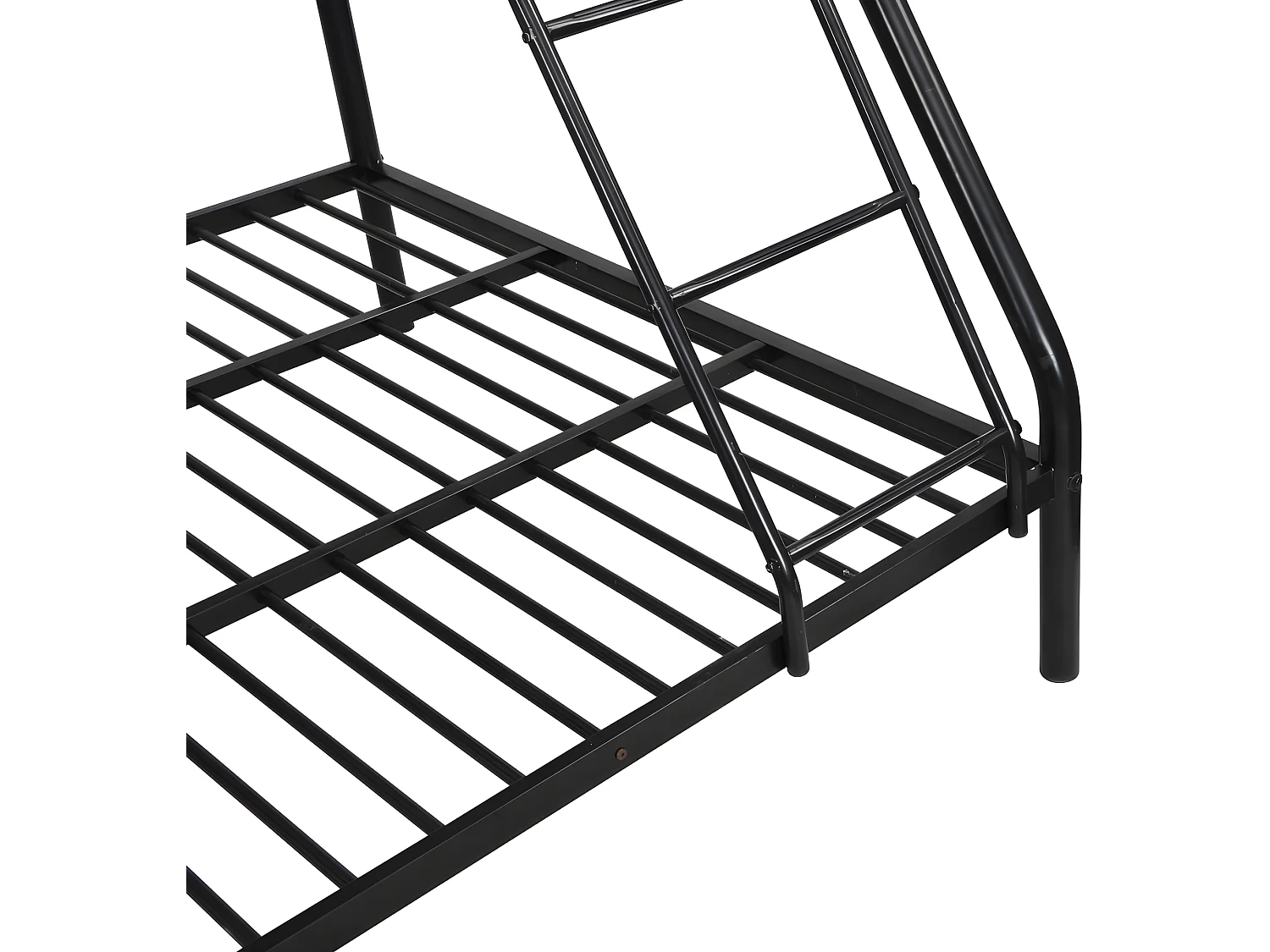 Etagenbett + Matratze - 90 & 140 x 190 cm - Stahl - Schwarz - ELEVATIO IV