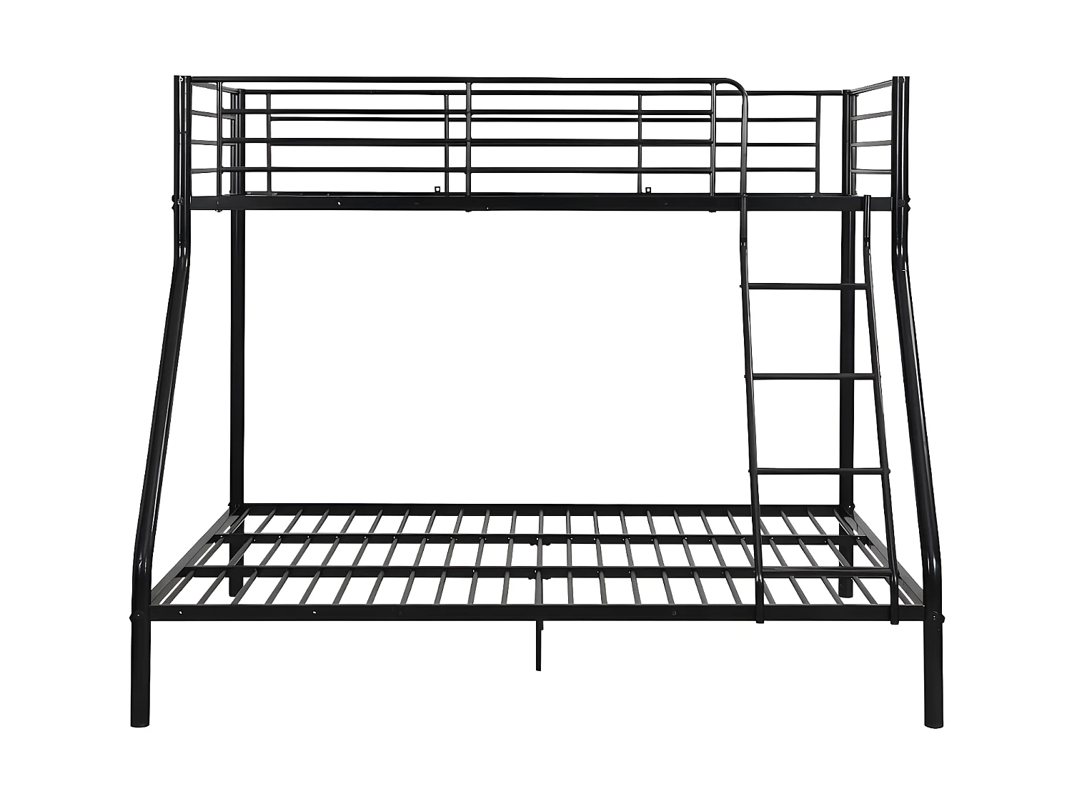 Etagenbett + Matratze - 90 & 140 x 190 cm - Stahl - Schwarz - ELEVATIO IV