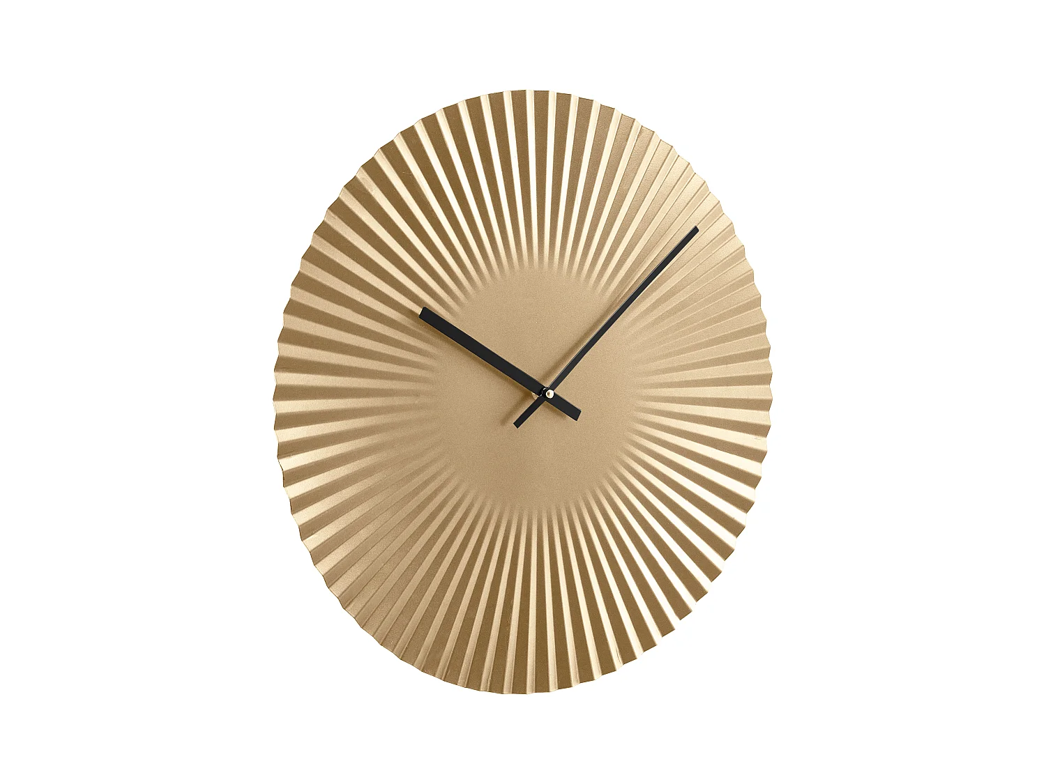 Horloge murale design - D. 50 cm - Métal - Doré - FELINAR