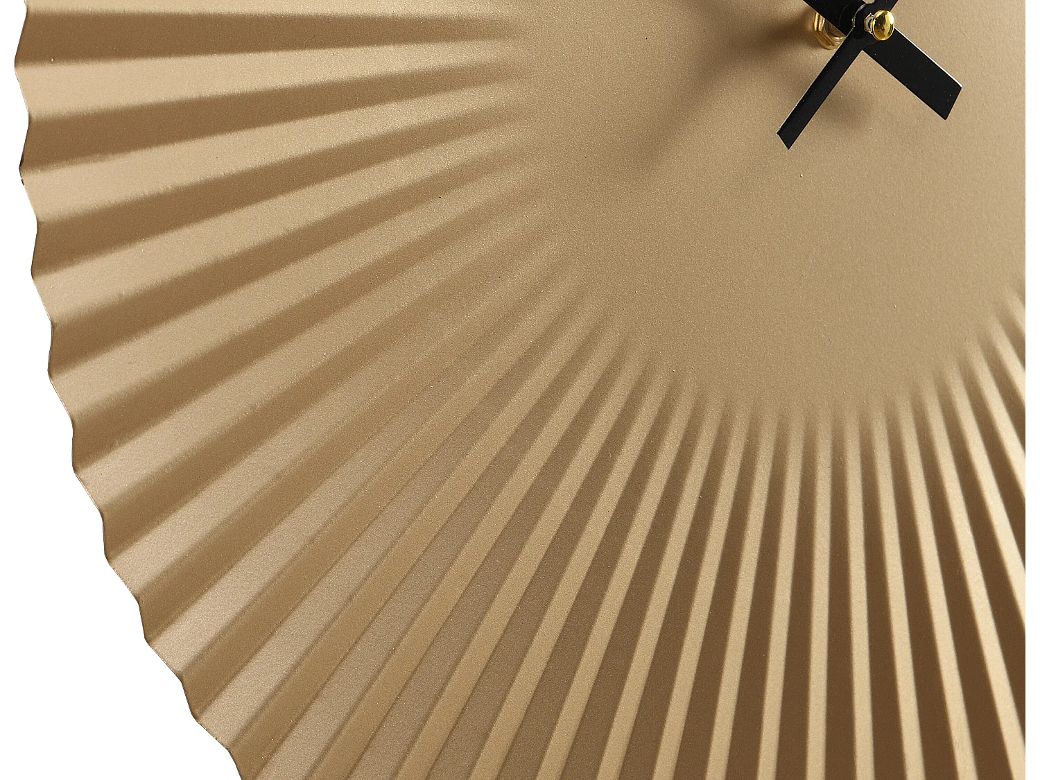 Horloge murale art déco - D. 50 cm - Métal - Doré - FELINAR