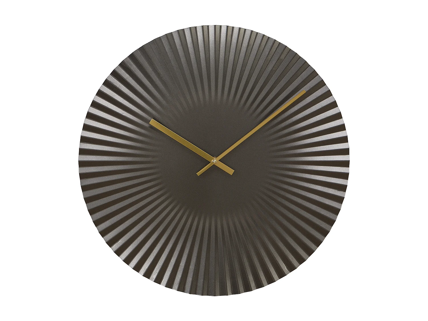 Horloge murale art déco - D. 50 cm - Métal - Gris anthracite - FELINAR