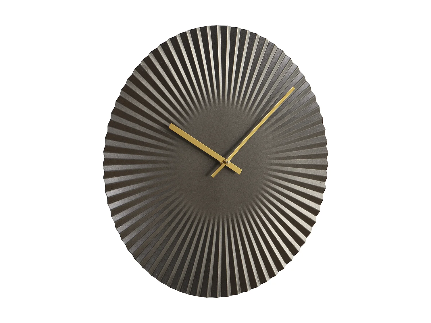 Horloge murale art déco - D. 50 cm - Métal - Gris anthracite - FELINAR