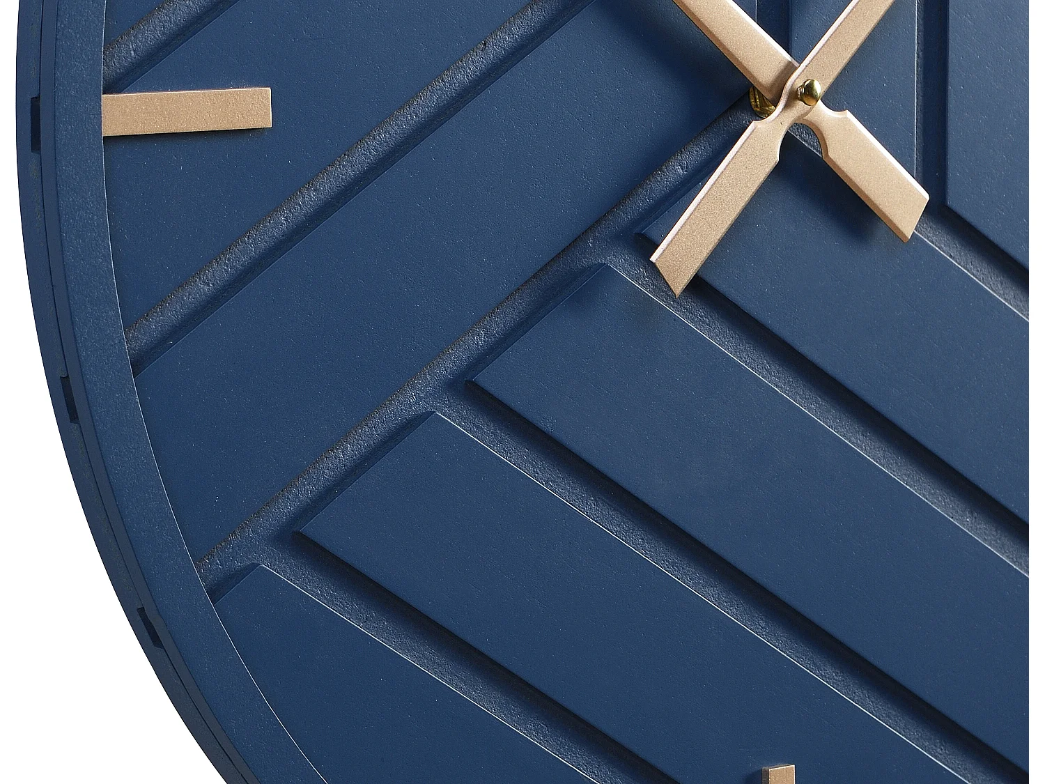 Moderne wandklok - D. 50 cm - Blauw en goudkleurig - HERTI