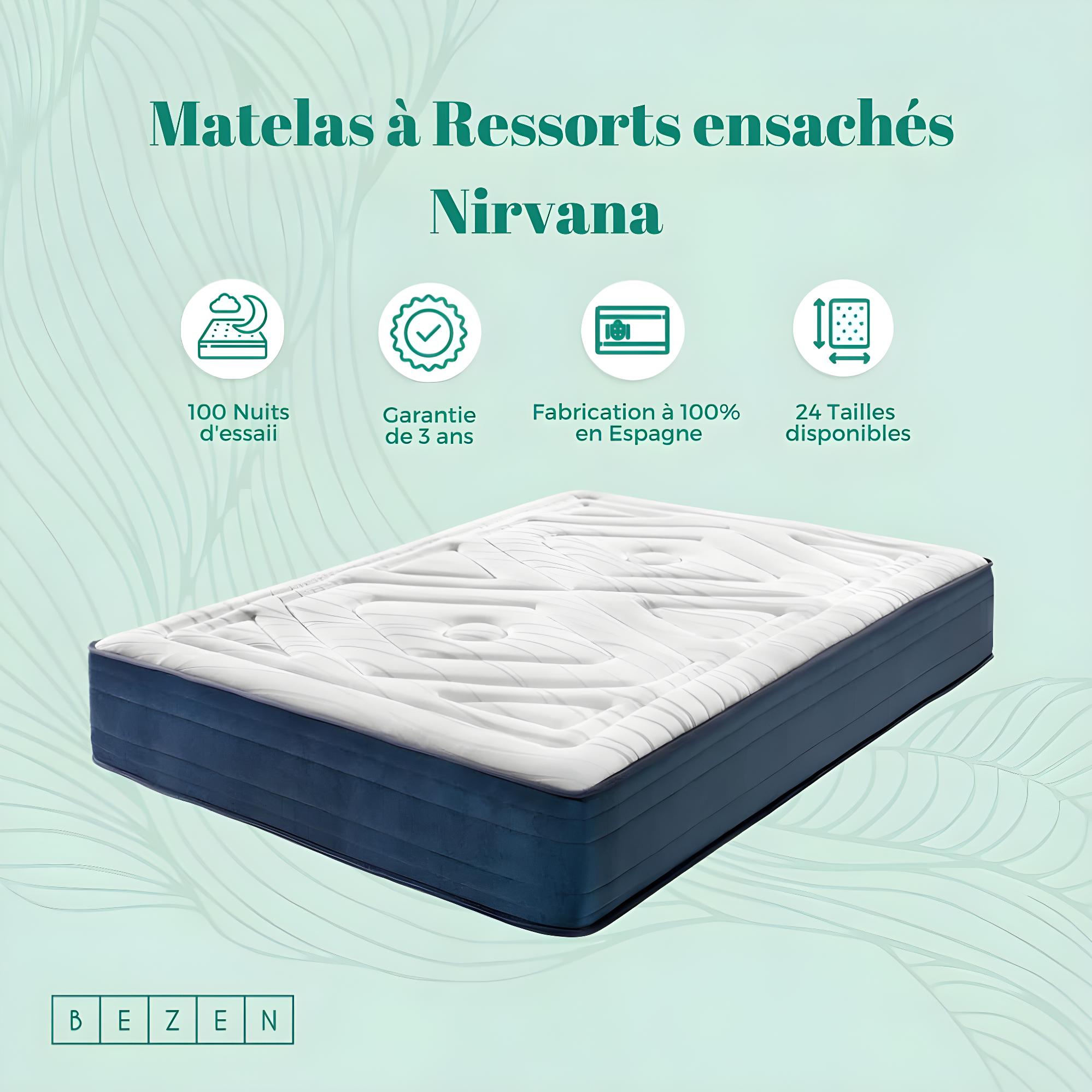 Materasso a molle insacchettate 30 cm 120X190 NIRVANA