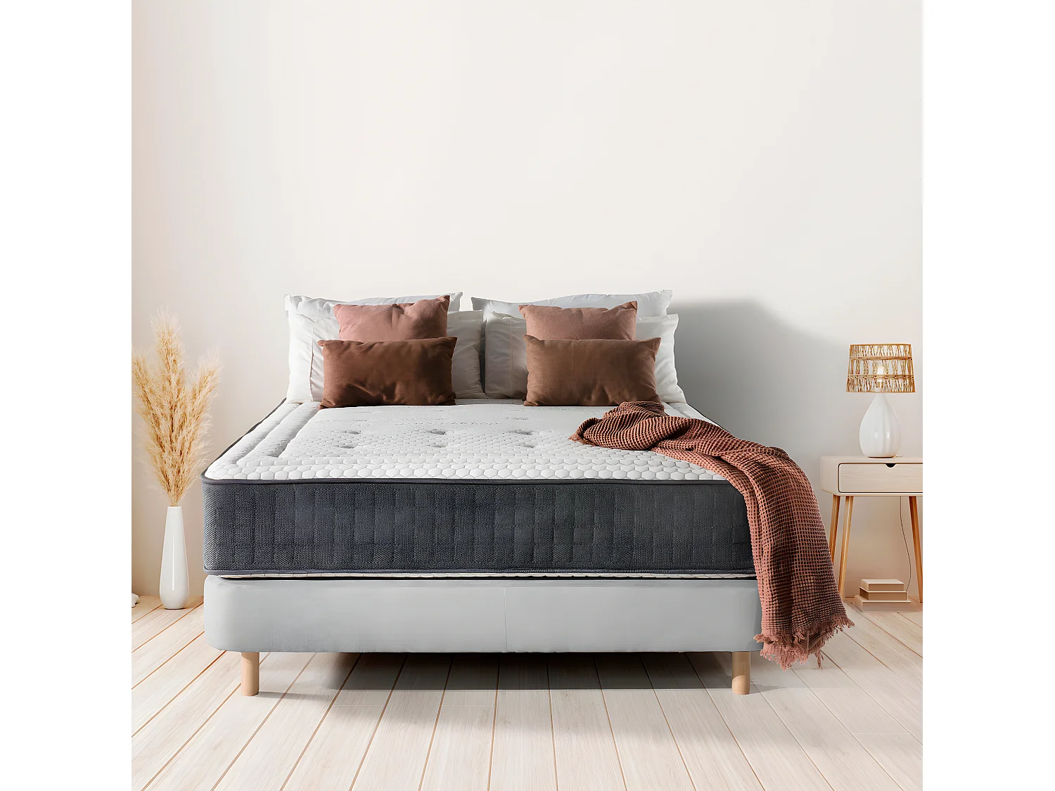 BMM Materasso classico da 90 x 210 cm, durezza media H3, materasso in schiuma fredda certificato Öko-Tex, materasso ergonomico a 7 zone, altezza 19 cm, prodotto in Germania
