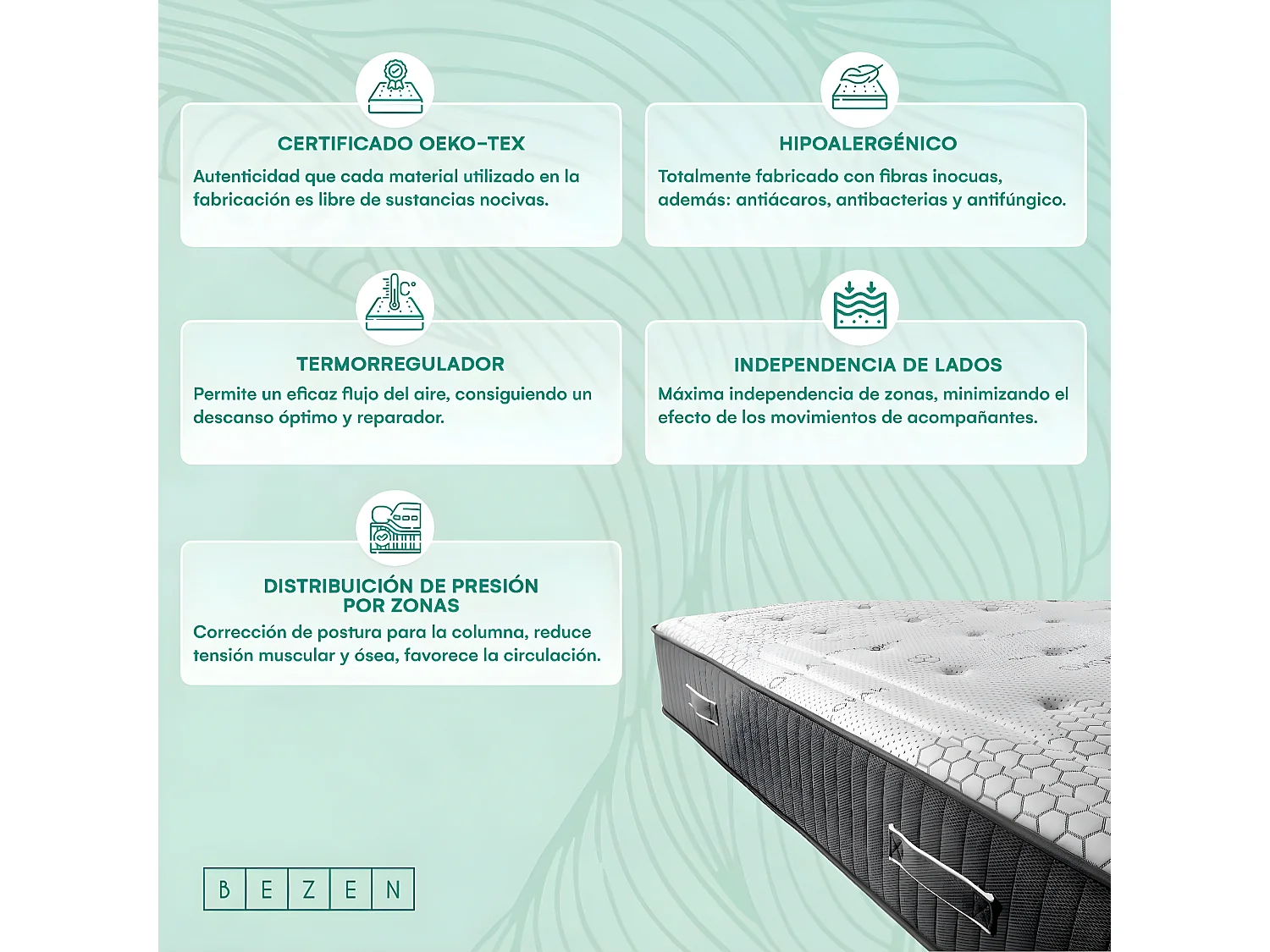 Matelas à Ressorts Ensachés Mandala Grand Hôtel 30 cm