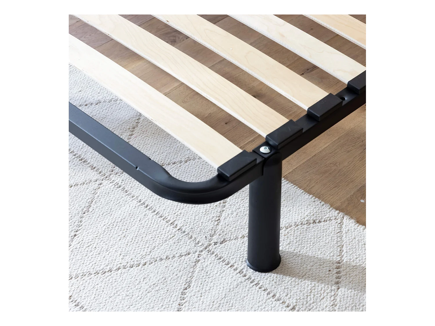 Sommier cadre à lattes métal en kit 90x190