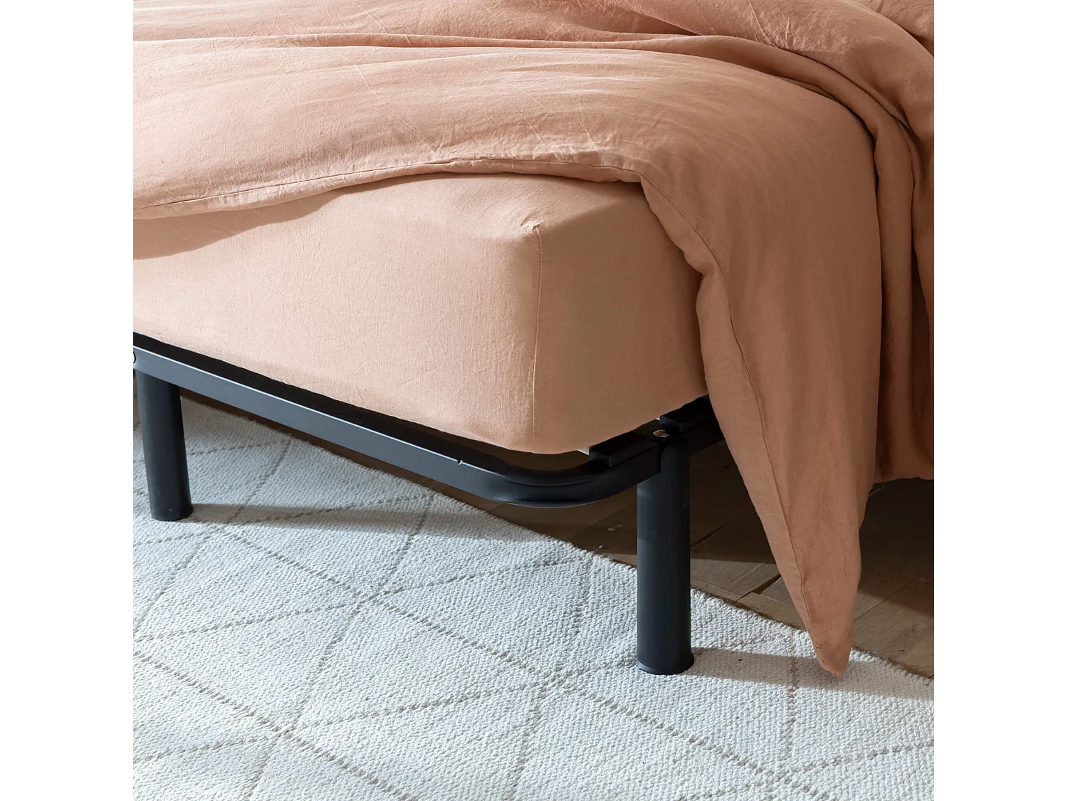 Sommier cadre à lattes métal en kit 140x190