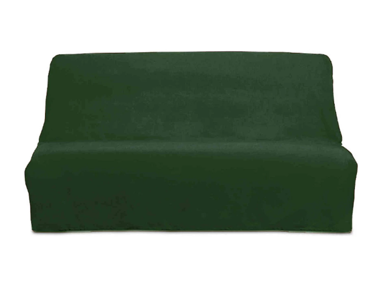 Housse de clic-clac unie 100% coton vert 140x190
