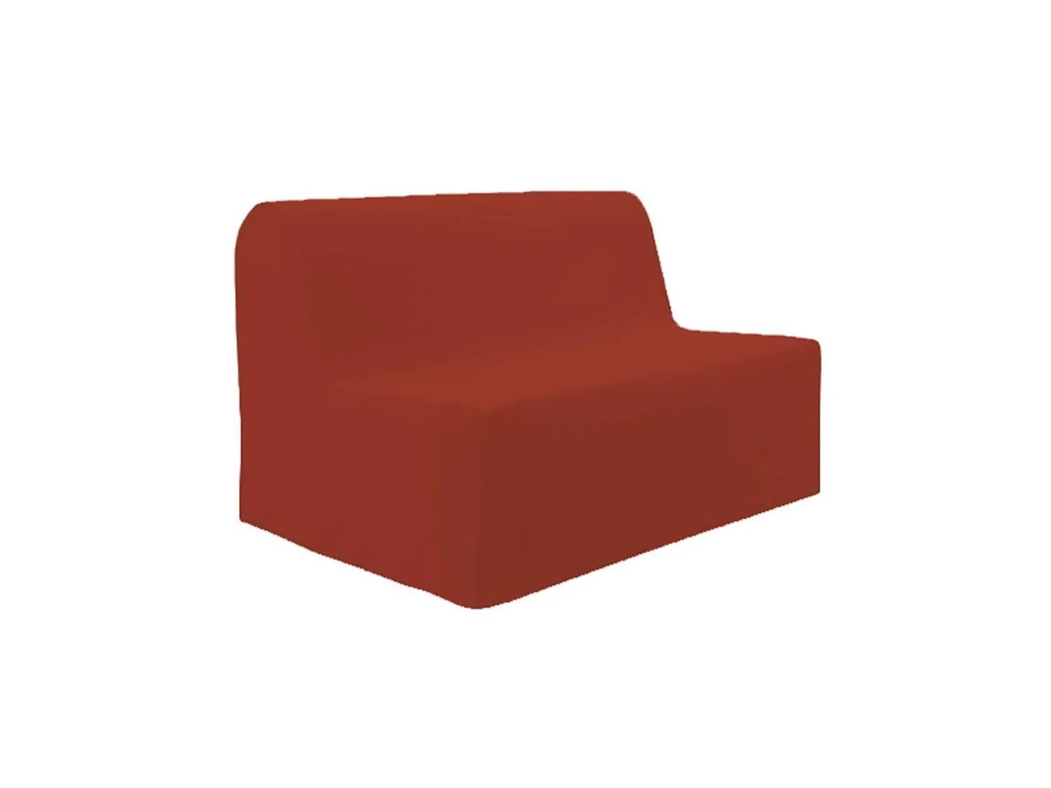 Housse de BZ unie 100% coton orange 140 cm
