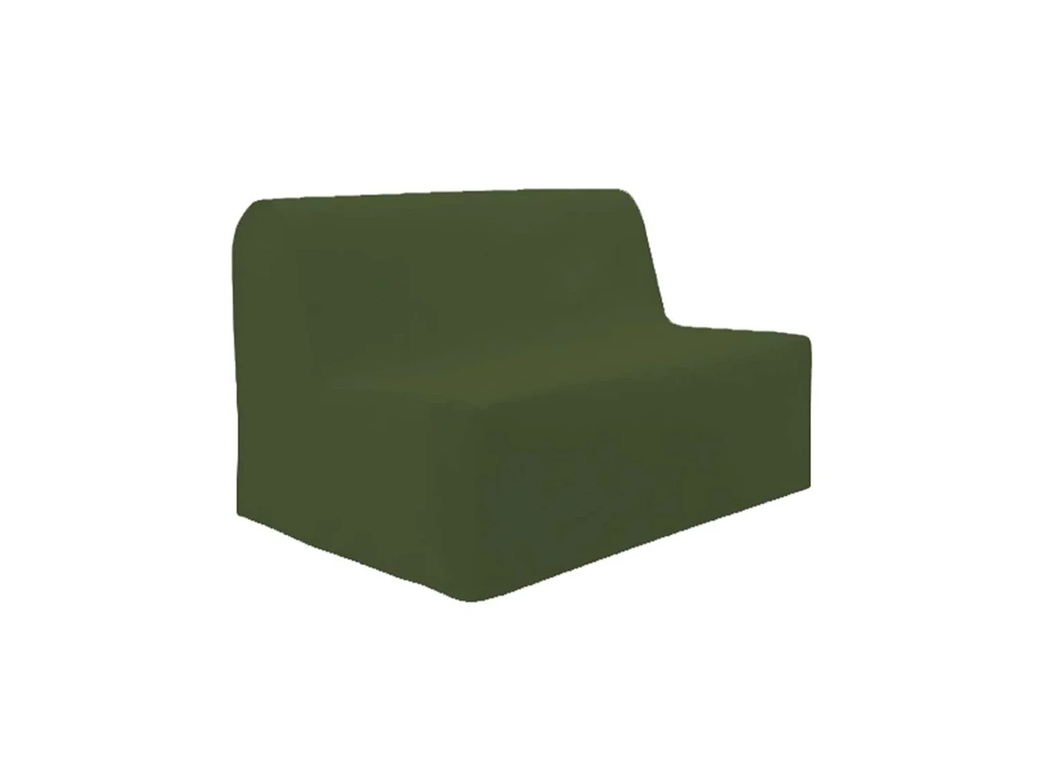 Housse de BZ unie 100% coton vert 140 cm