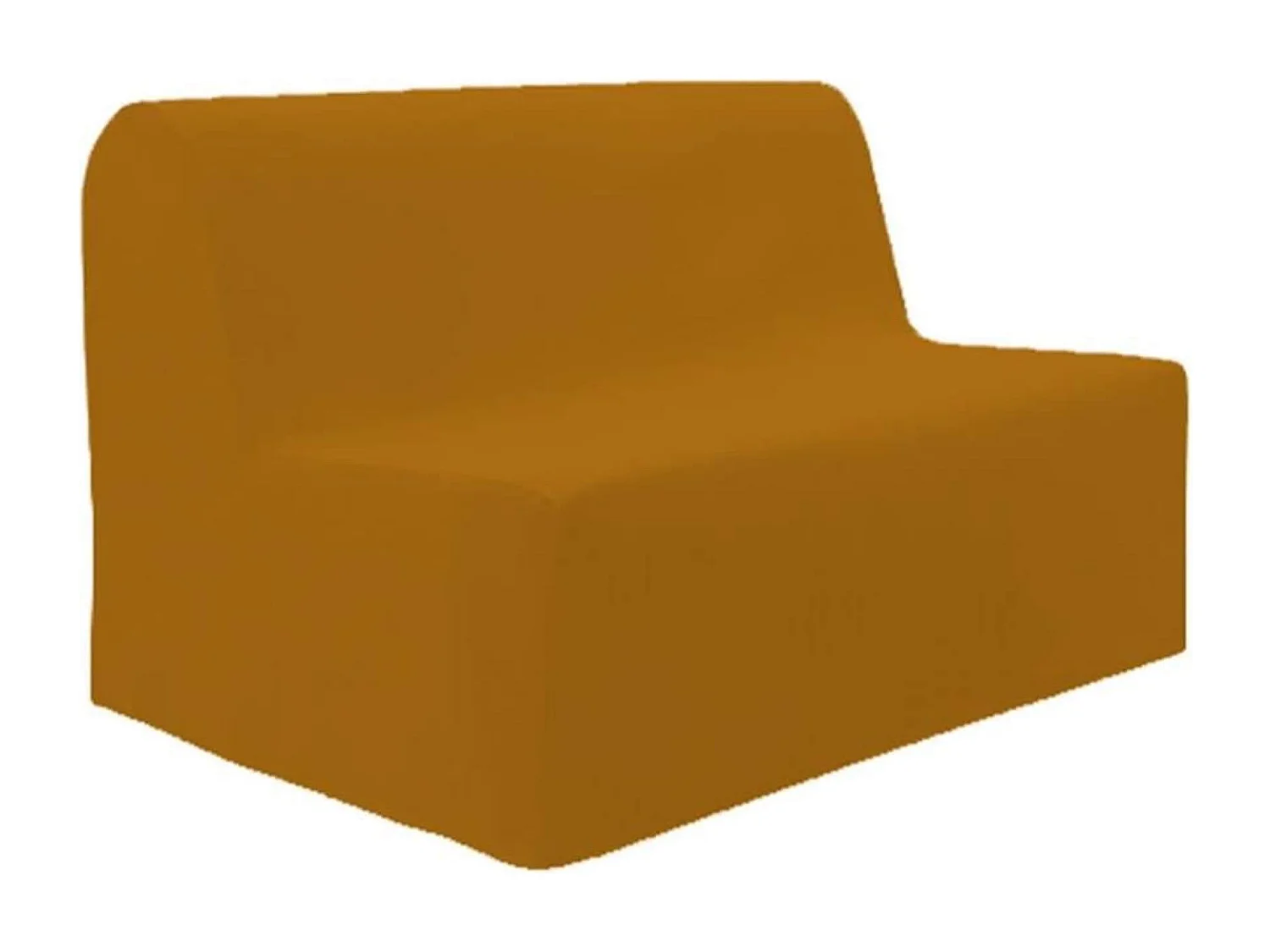 Housse de BZ unie 100% coton jaune 140 cm