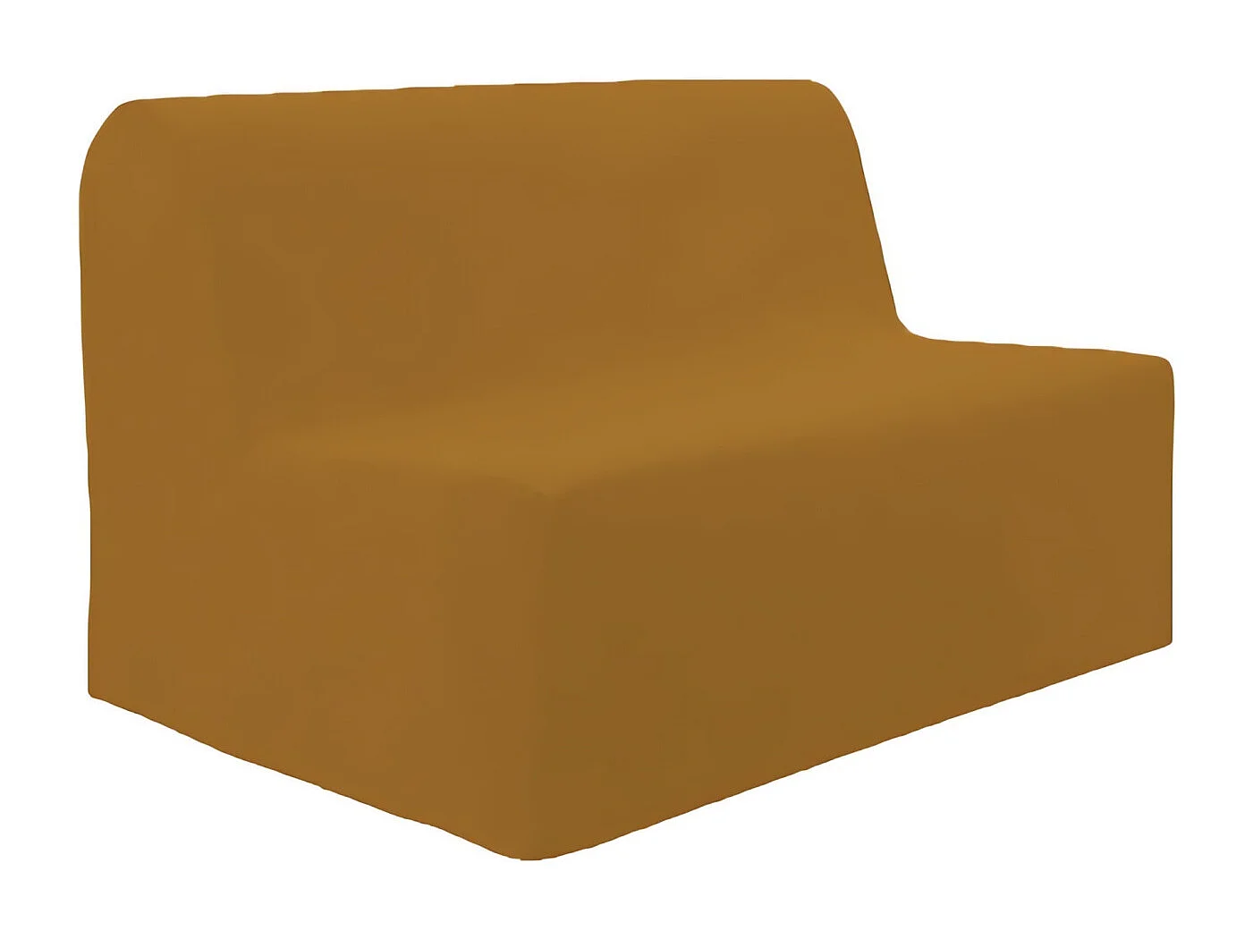 Housse de BZ unie 100% coton jaune 140 cm