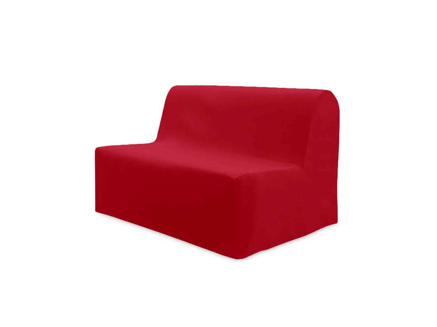 Housse de BZ unie 100% coton rouge 140 cm