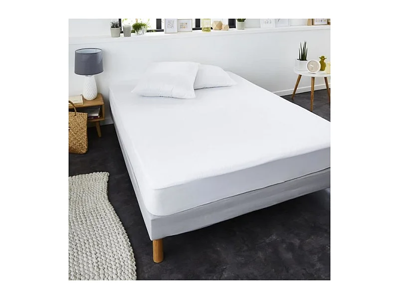 Protège-matelas bouclette SWEETNIGHT SIMON 90x190/200 cm imperméable et respirant