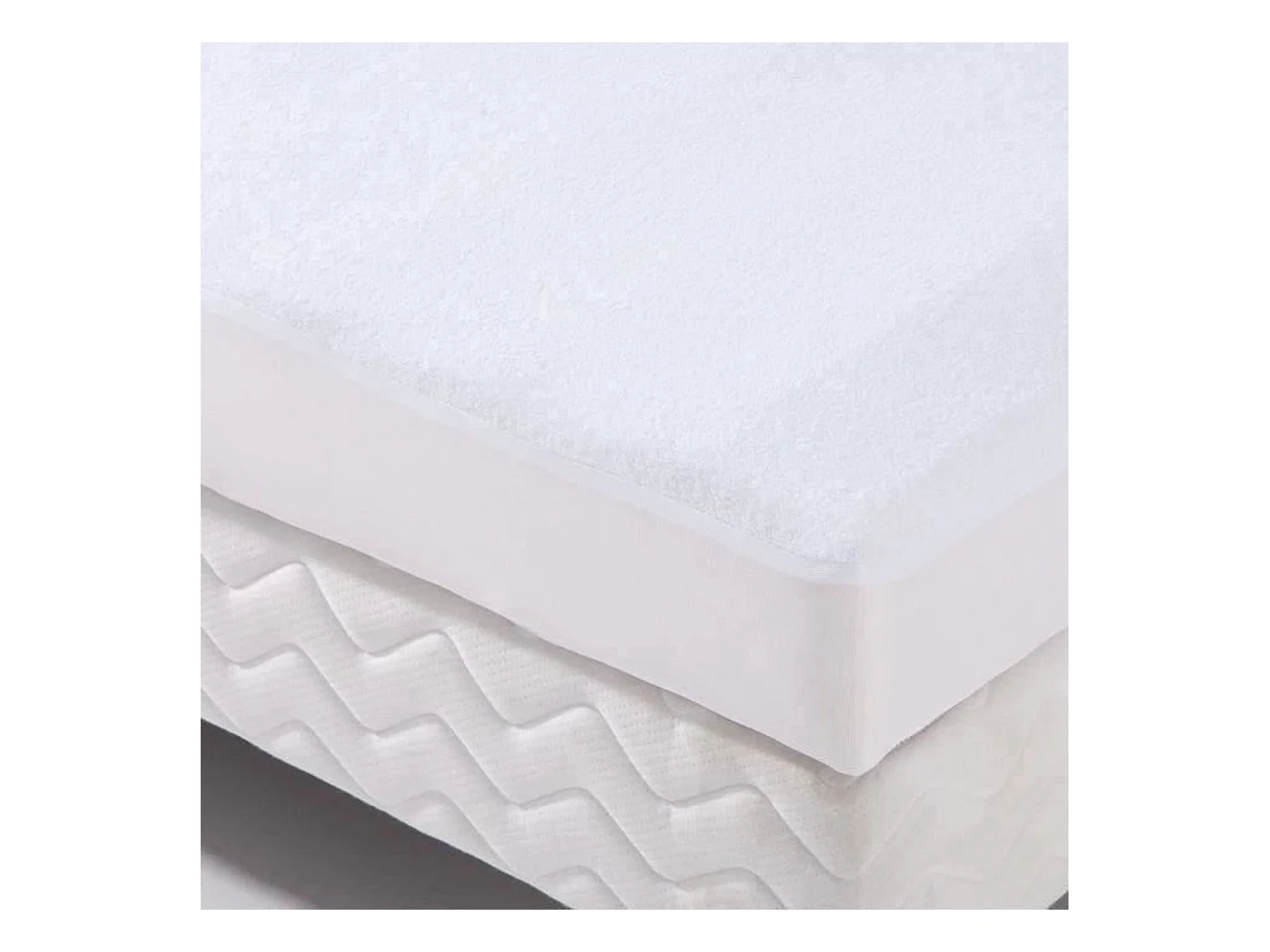 Protection literie housse blanche 80 x 190 cm