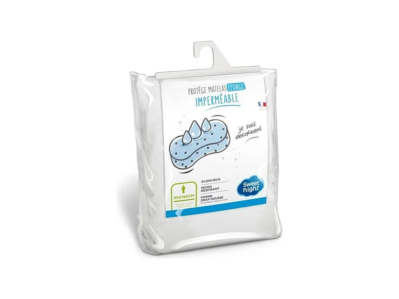 Protège-matelas bouclette SIMON 140X190/200 cm imperméable et confortable