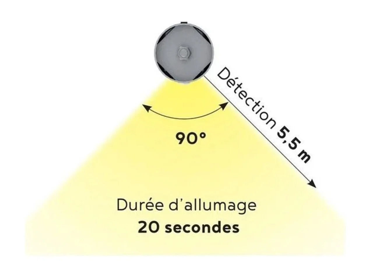 BELLECOUR LITERIE | Pied de lit cylindrique lumineux Gris Hauteur 16 cm (vendu à l'unité)