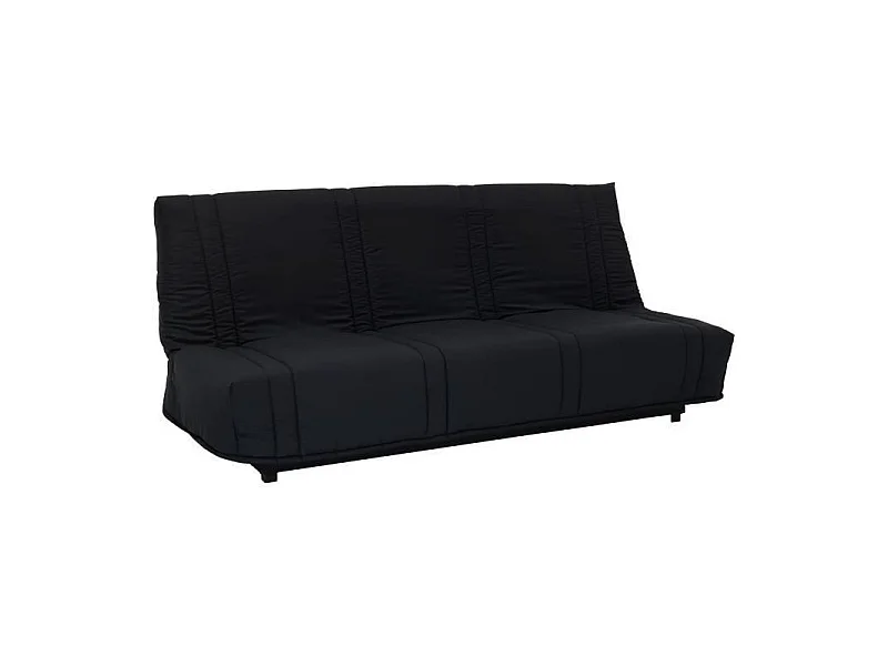 Sofá Cama Clic Clac 3 Lugares Preto Estilo Contemporâneo LENA