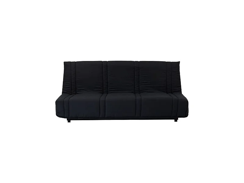 Banquette clic clac 3 places - tissu Noir - Style contemporain - L 193 x P 92 cm