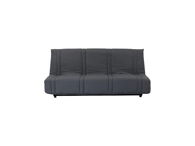 Banquette clic clac 3 places - tissu Noir - Style contemporain - L 193 x P 92 cm