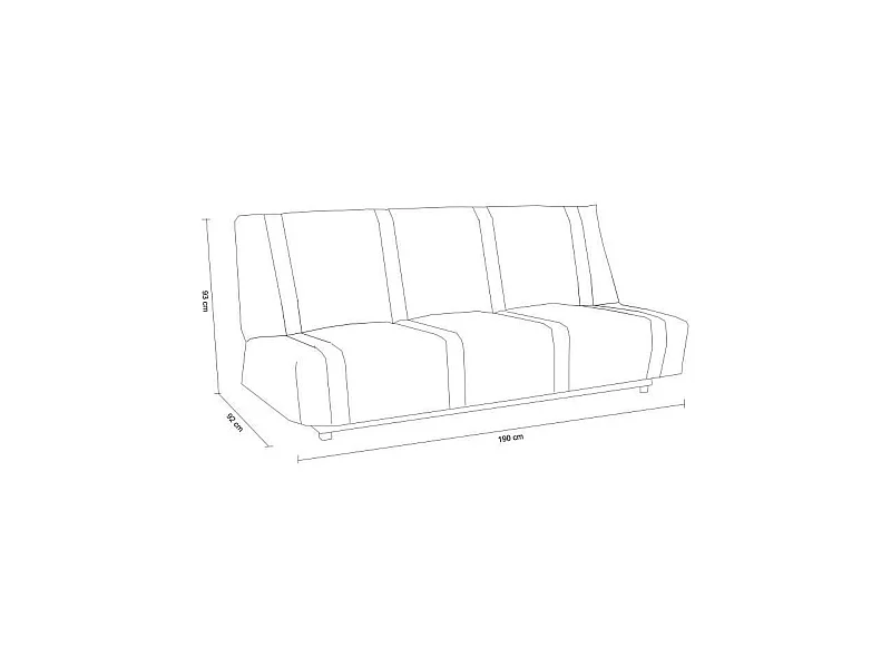 Bankbed Clic Clac 3-zits Zwart Eigentijds design LENA