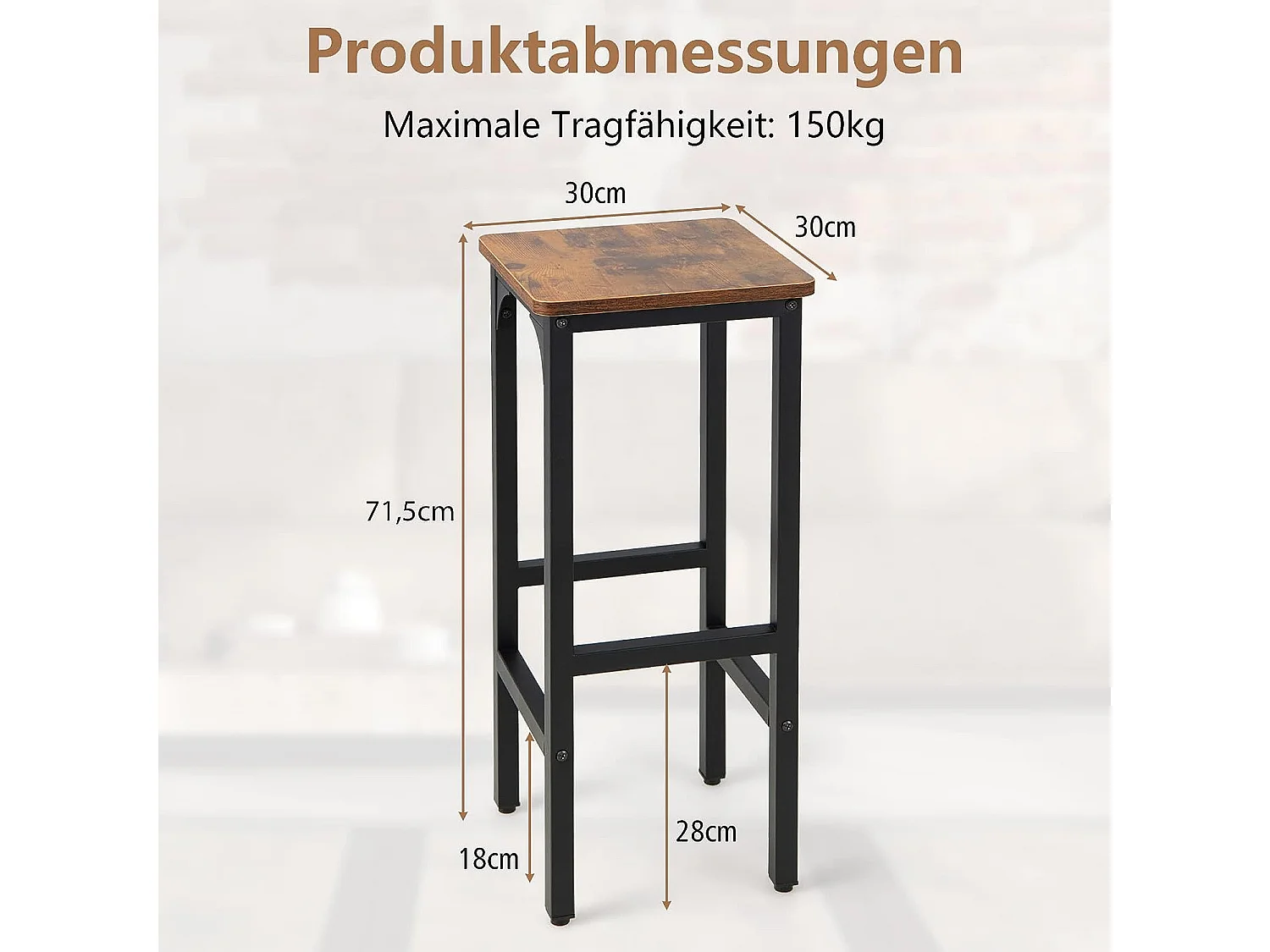 2er Set Barhocker, Barstühle Vintage