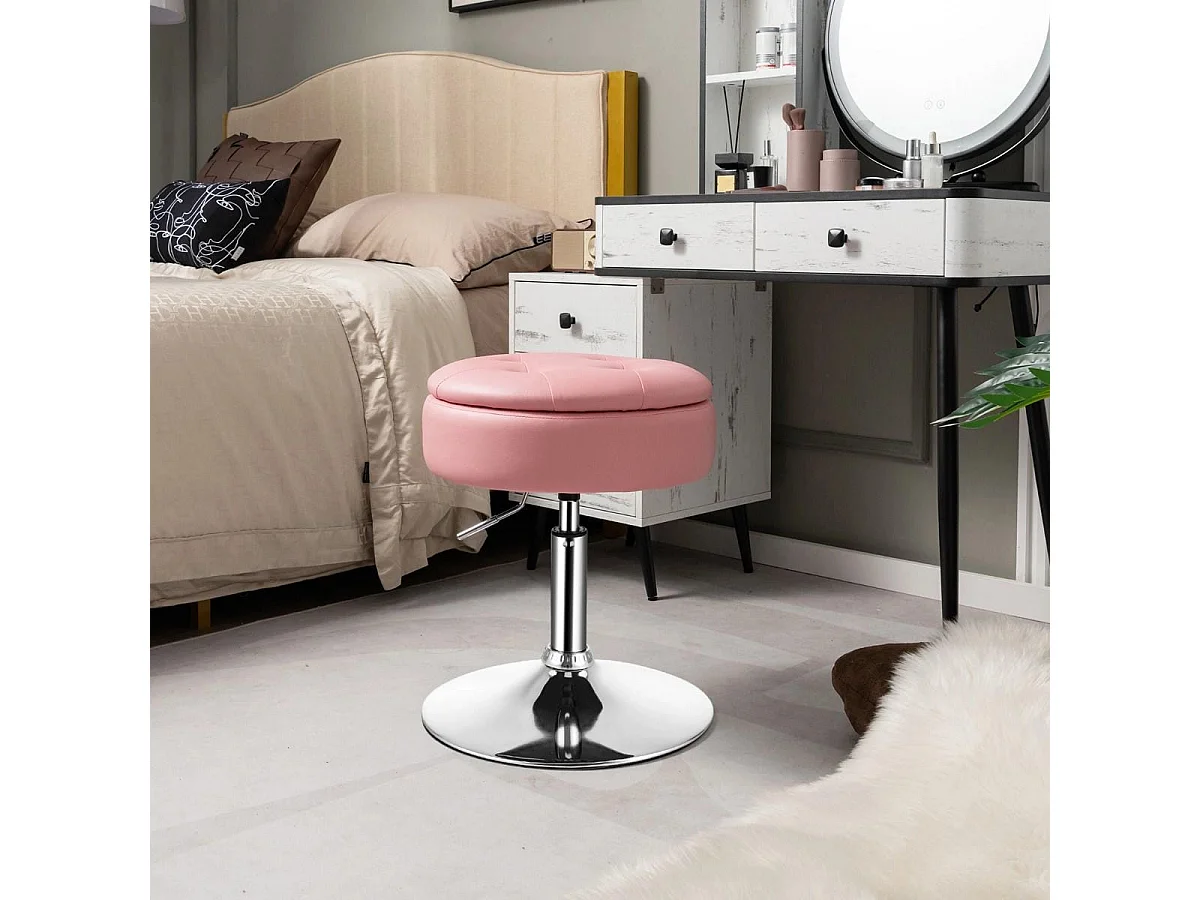 360°-Drehhocker mit Staufach