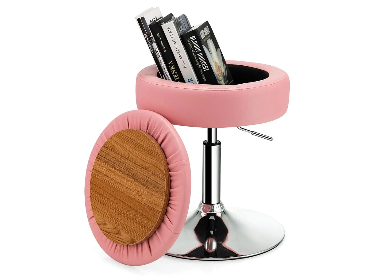 360°-Drehhocker mit Staufach